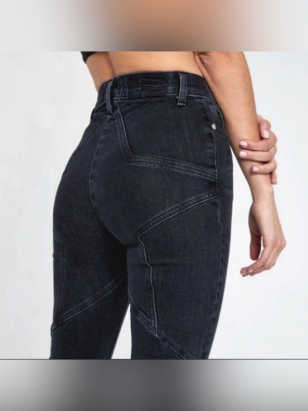 REVICE Venus Flare Jeans in Jet Black Size 27